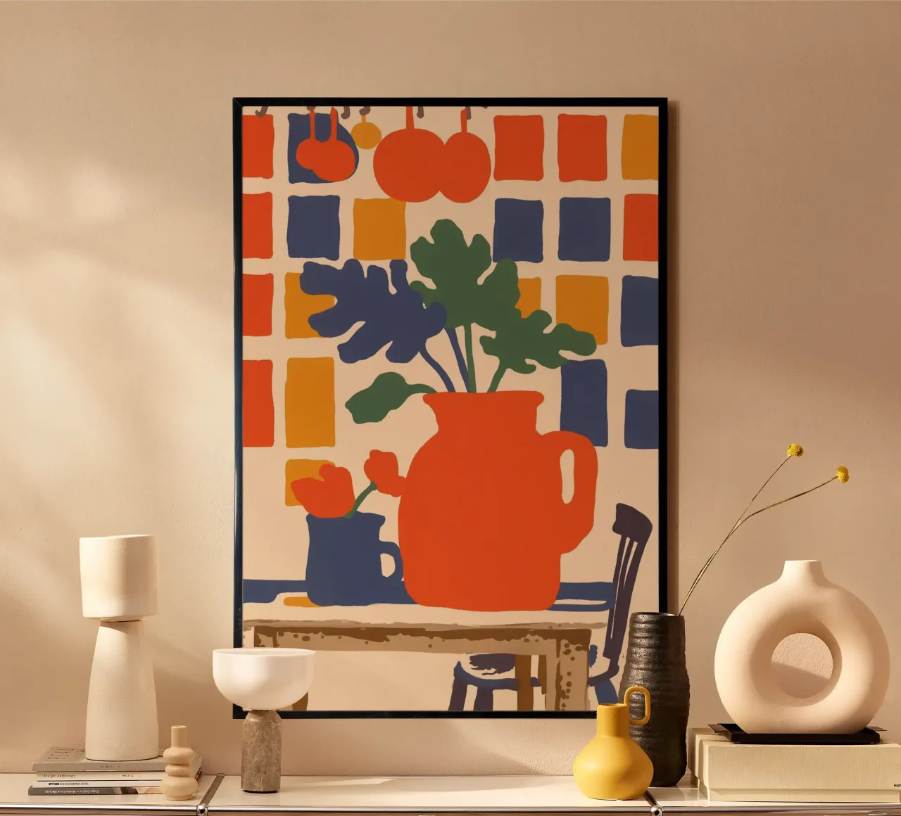 Piastrelle da cucina botaniche poster con telaio in plastica da Carinaprint