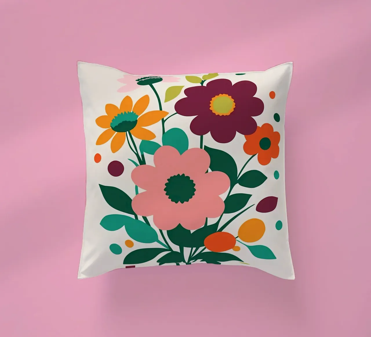 Fiori colorati retrò cuscino da diedrich