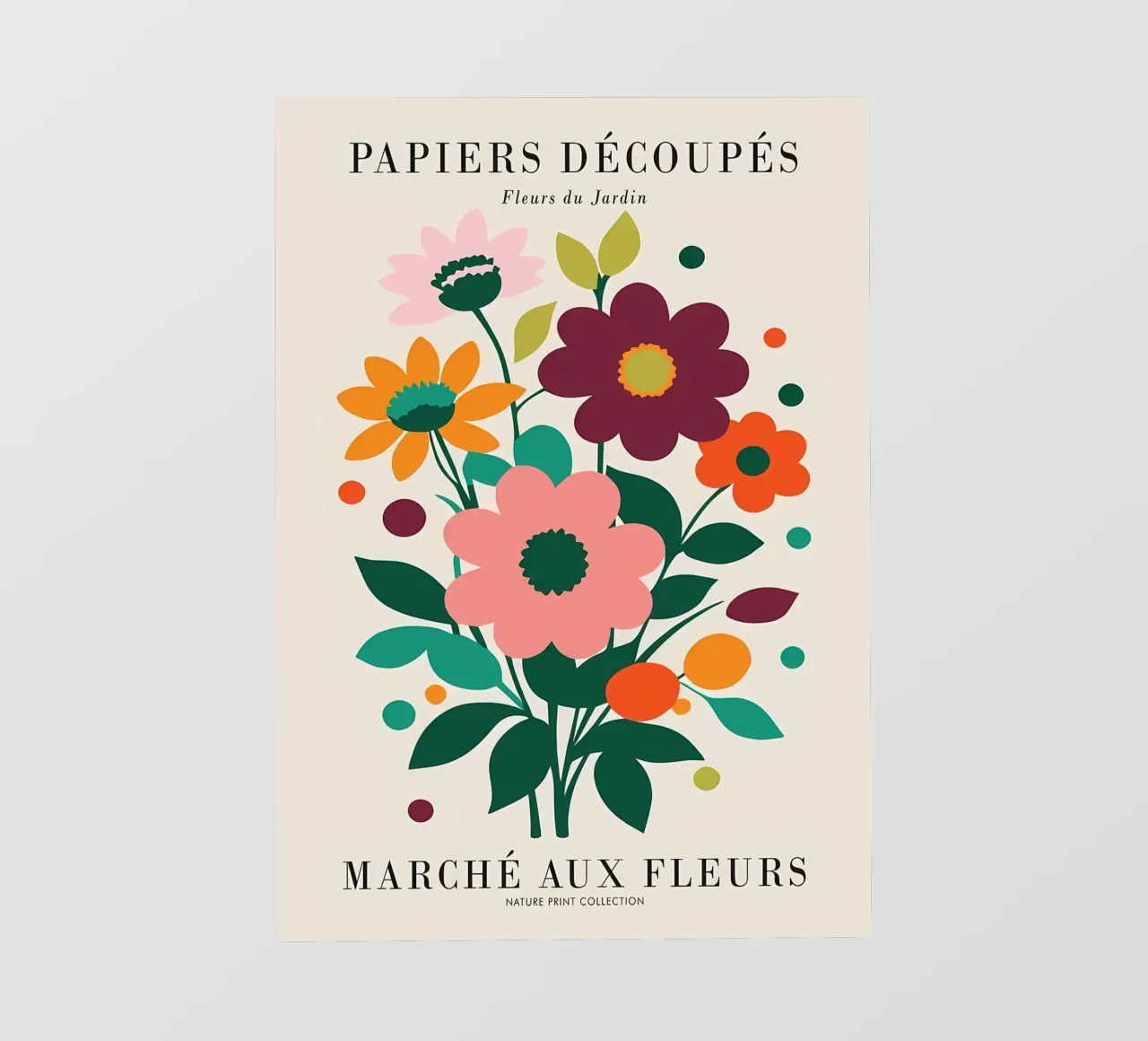 Flores retro de colores papel para pared de diedrich