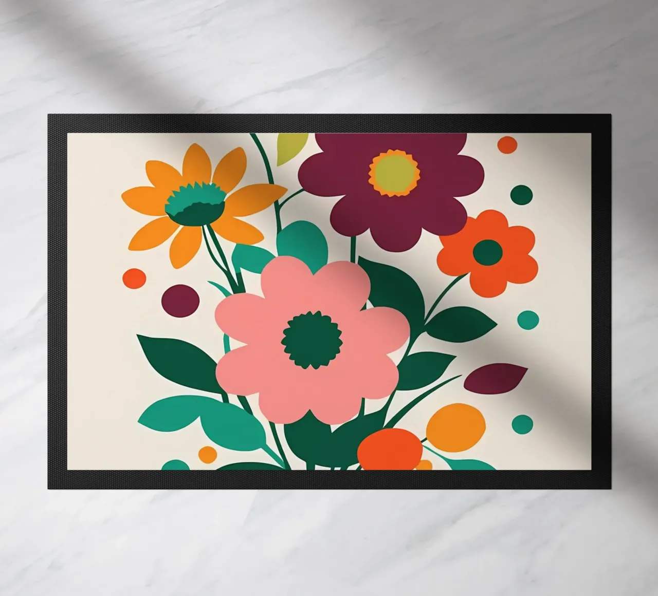 Fiori colorati retrò zerbino da diedrich