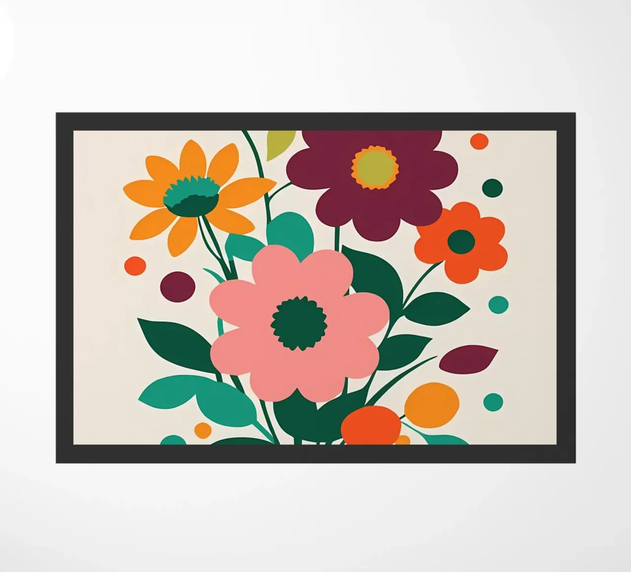 Fiori colorati retrò zerbino da diedrich