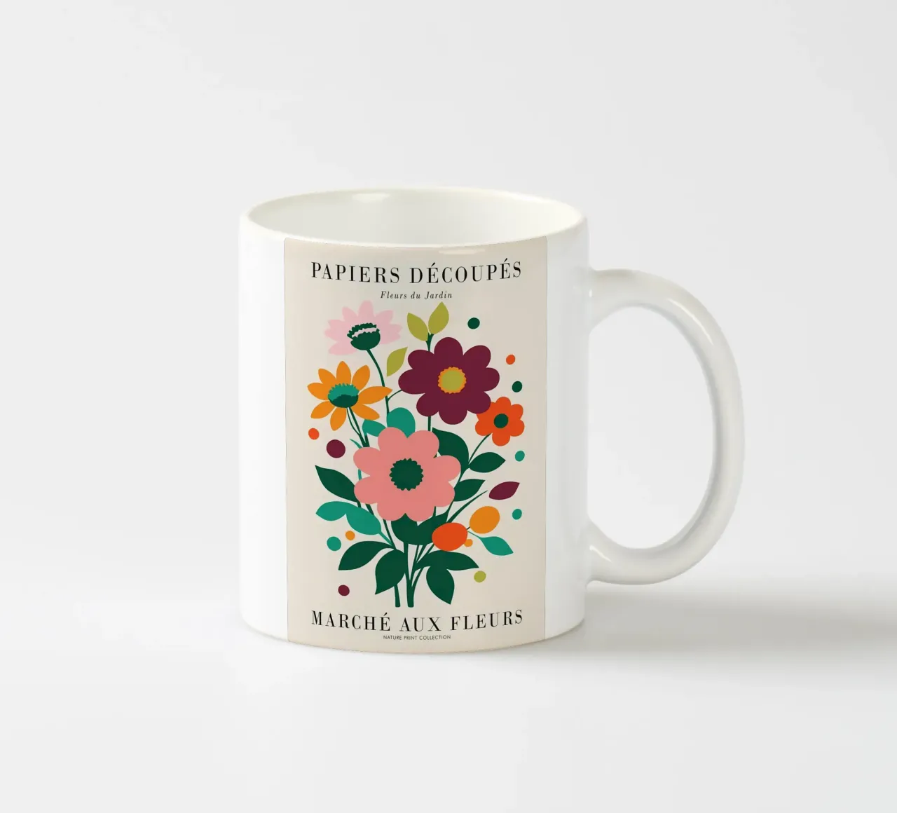 Fiori colorati retrò tazza in ceramica da diedrich