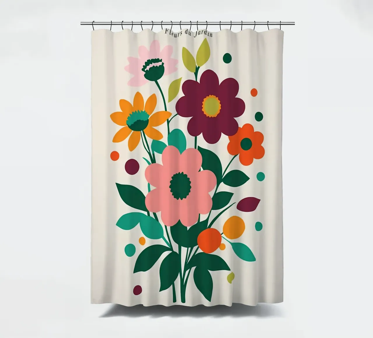 Fiori colorati retrò tenda da doccia da diedrich