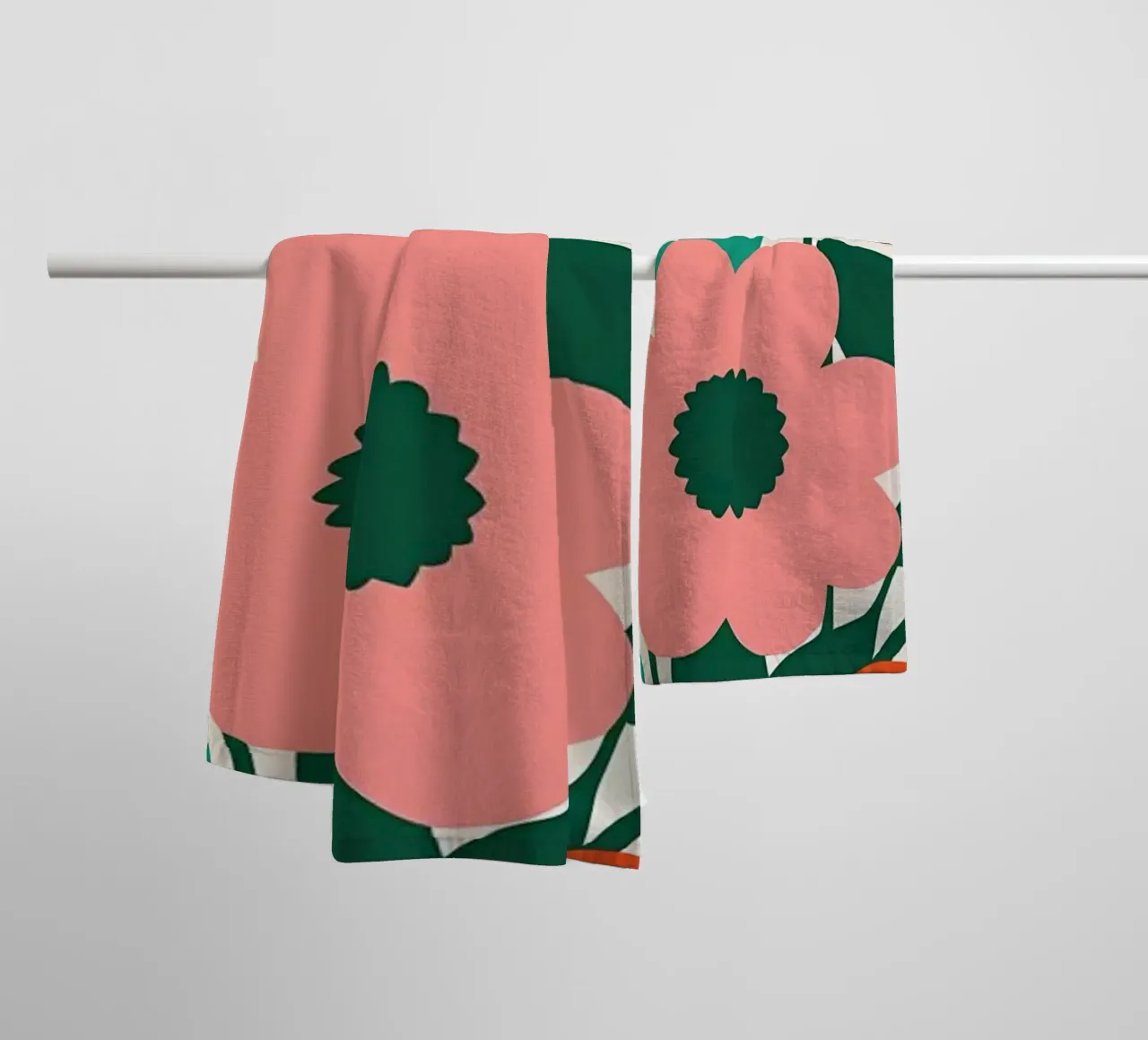 Fiori colorati retrò asciugamano da bagno da diedrich