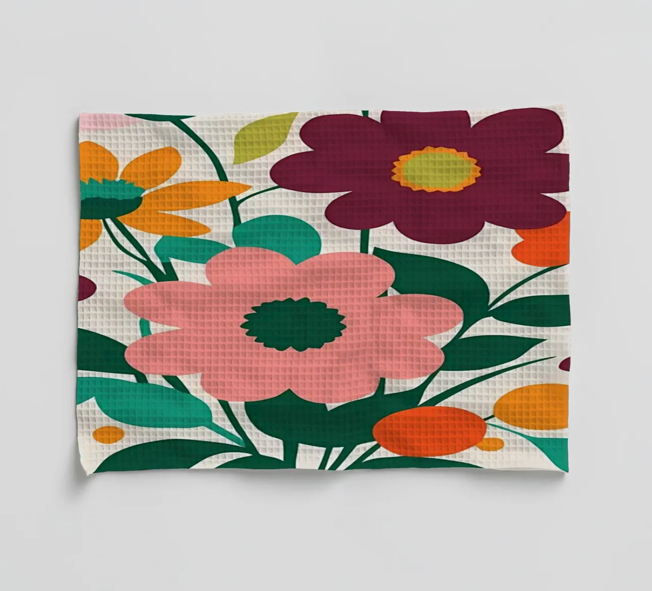 Fiori colorati retrò canovaccio da cucina da diedrich