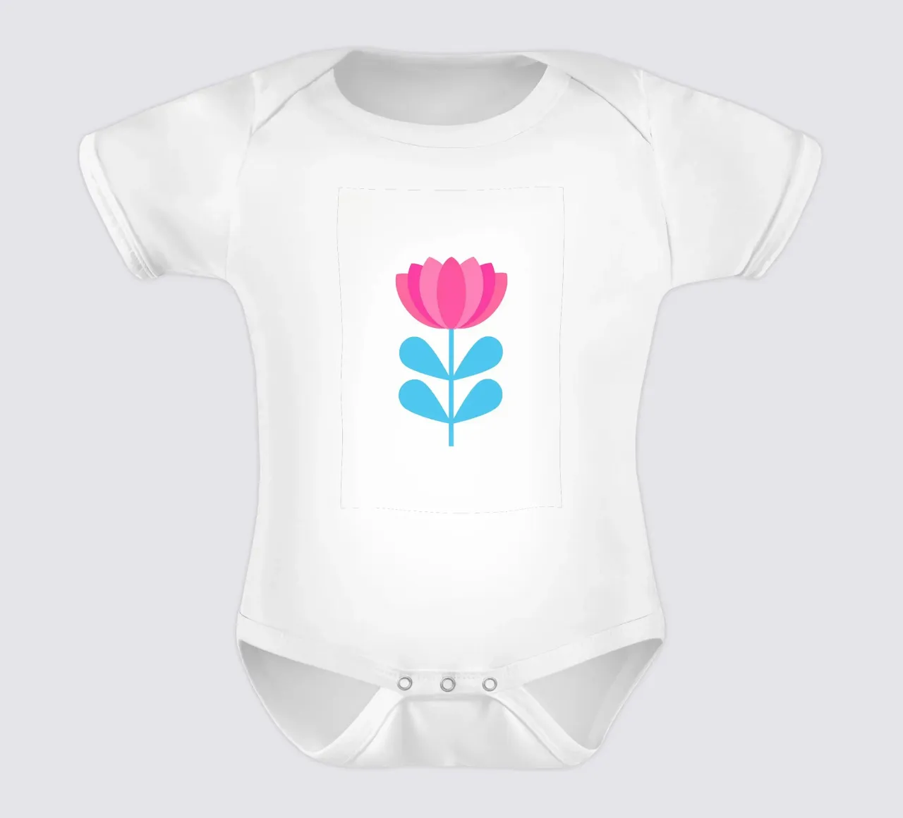 Fiore geometrico retrò body neonato maniche corte da diedrich