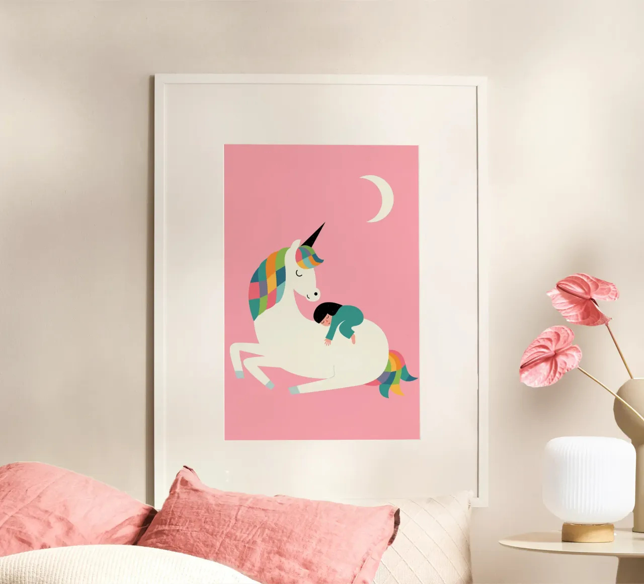 Zeit für mich Poster mit Holzrahmen von Andy Westface