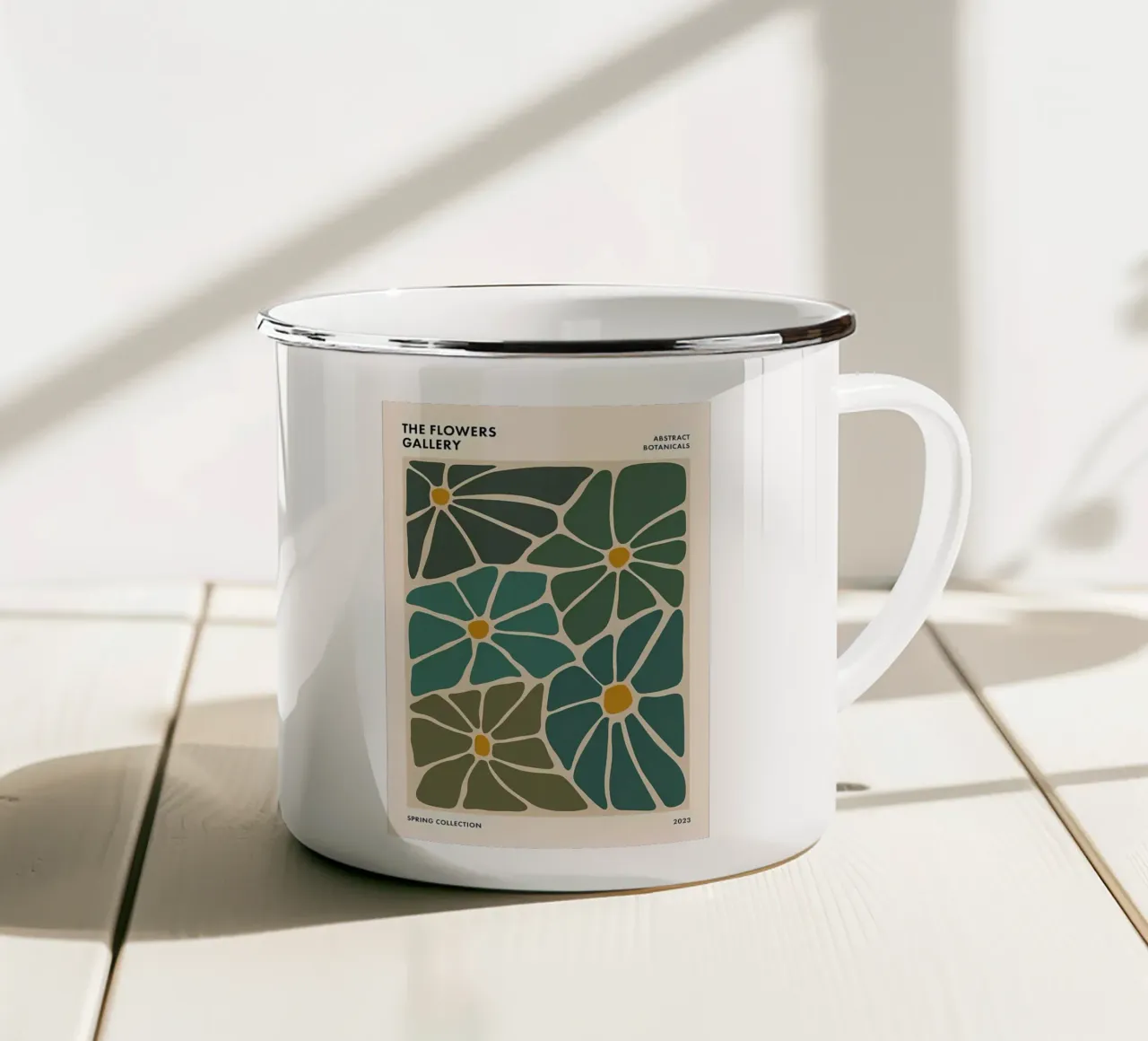 Fiore retrò Funky tazza in smalto da diedrich