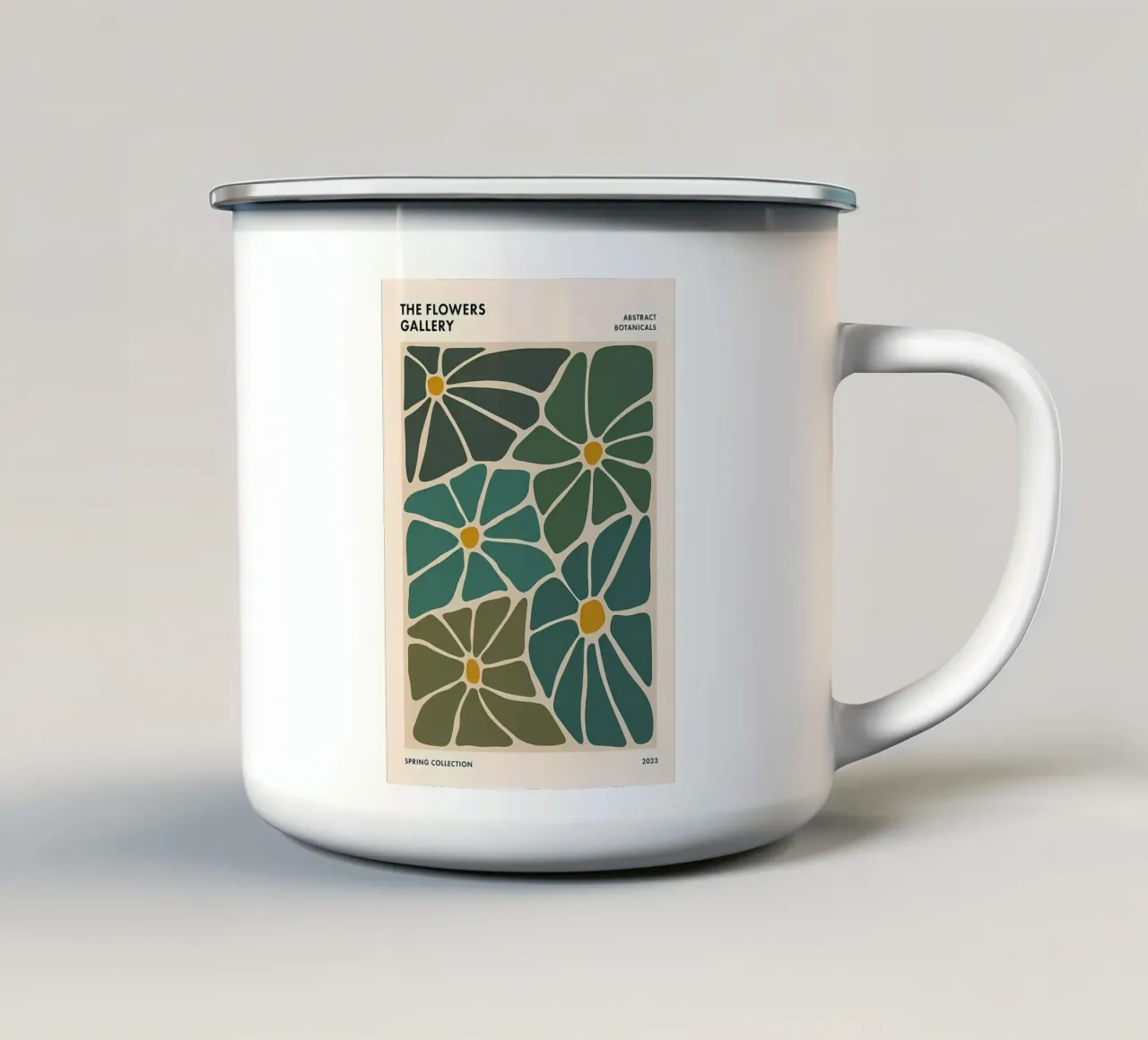 Fiore retrò Funky tazza in smalto da diedrich