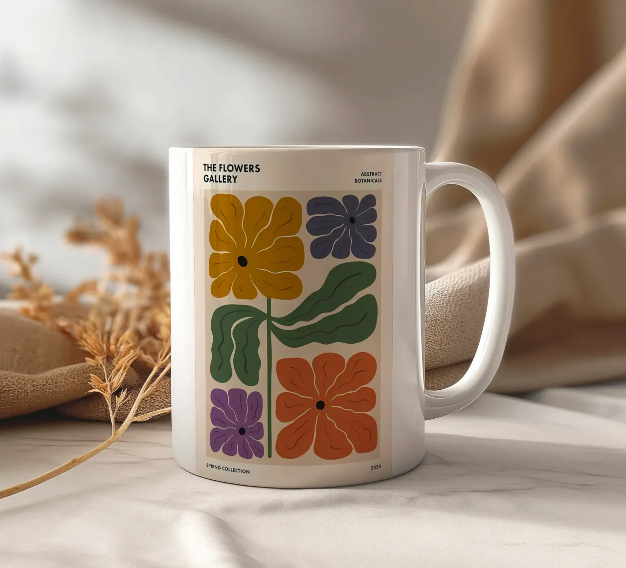 Fiore retrò Funky tazza in ceramica da diedrich