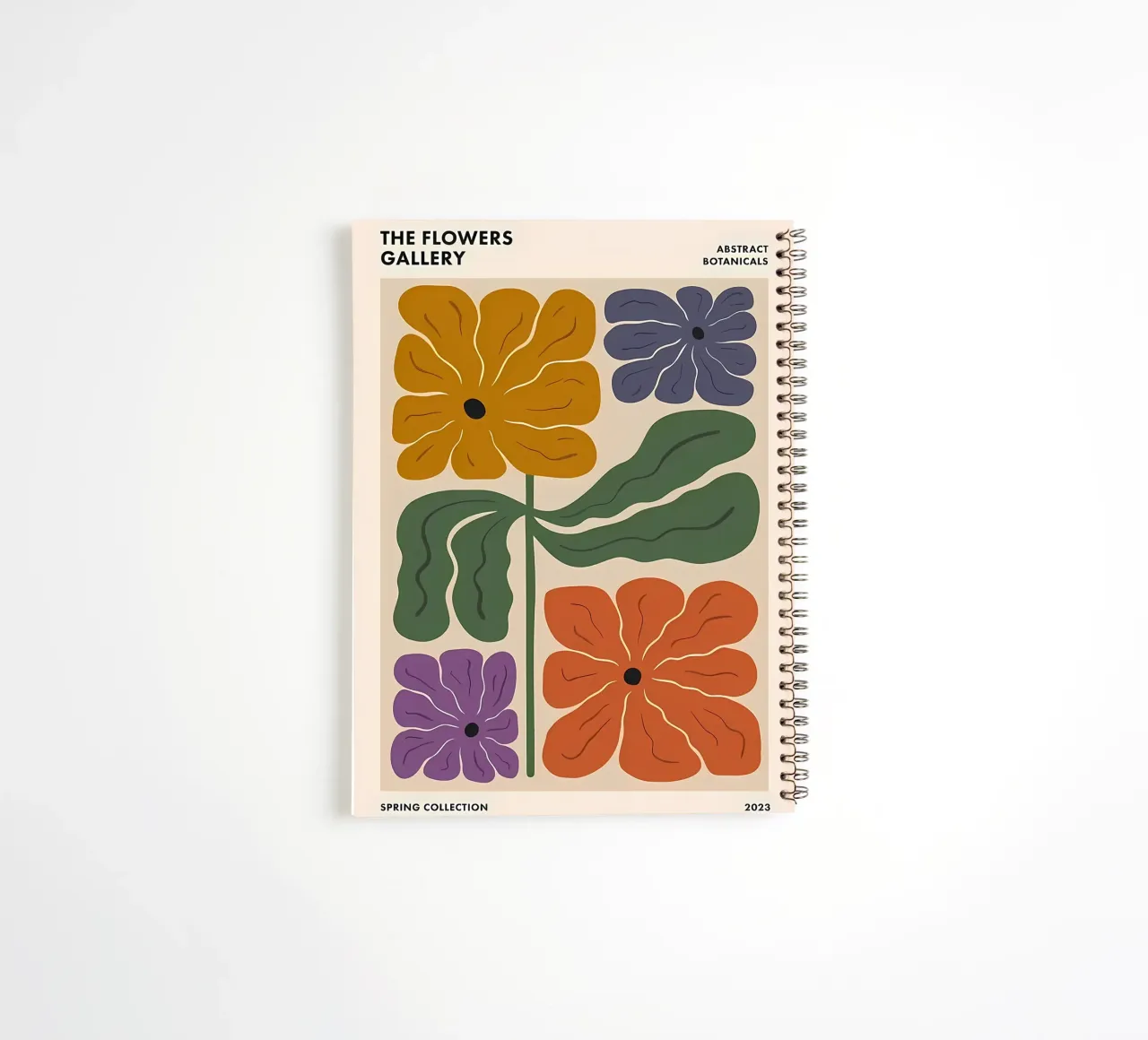 Retro Funky Flower spiral notebook by diedrich