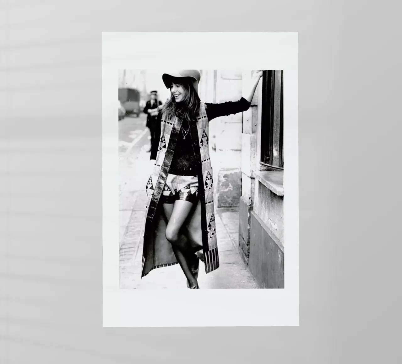 Jane Birkin wearing Yves St Laurent, Paris pellicola backlit da Gallery Print and Art Limited