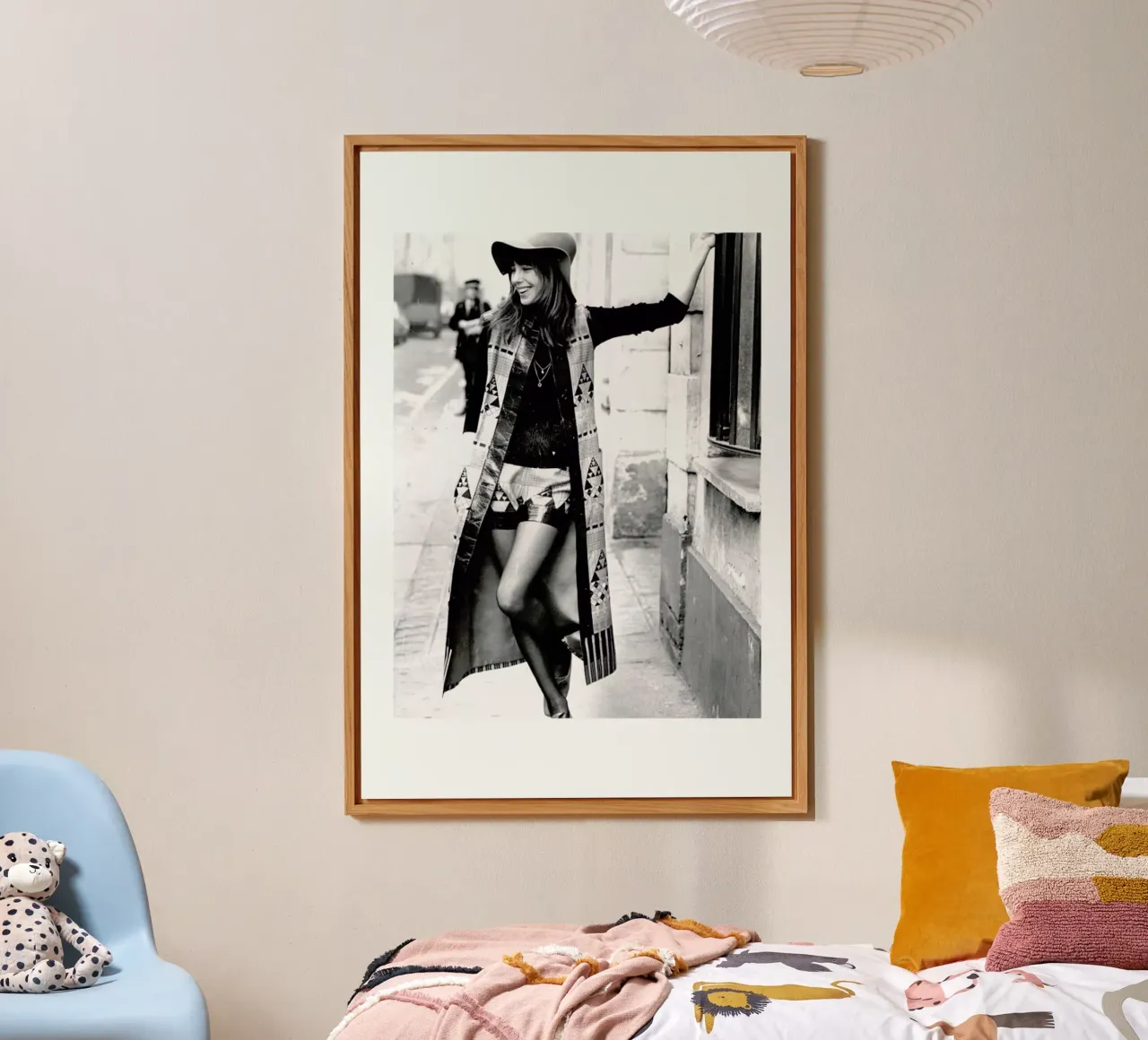Jane Birkin wearing Yves St Laurent, Paris alluminio dibond da Gallery Print and Art Limited