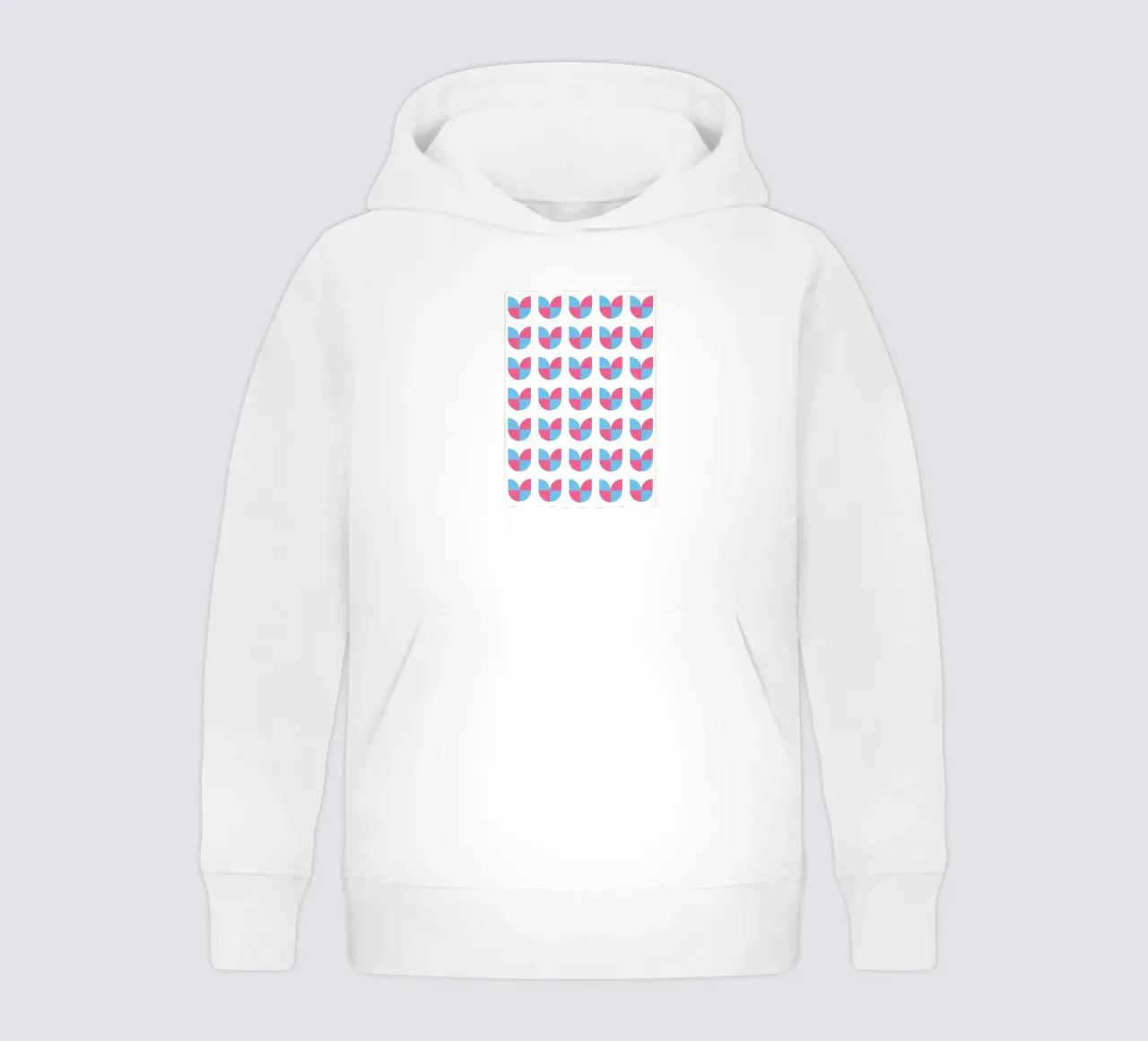 Retro Tulip Flowers kids hoodie by diedrich