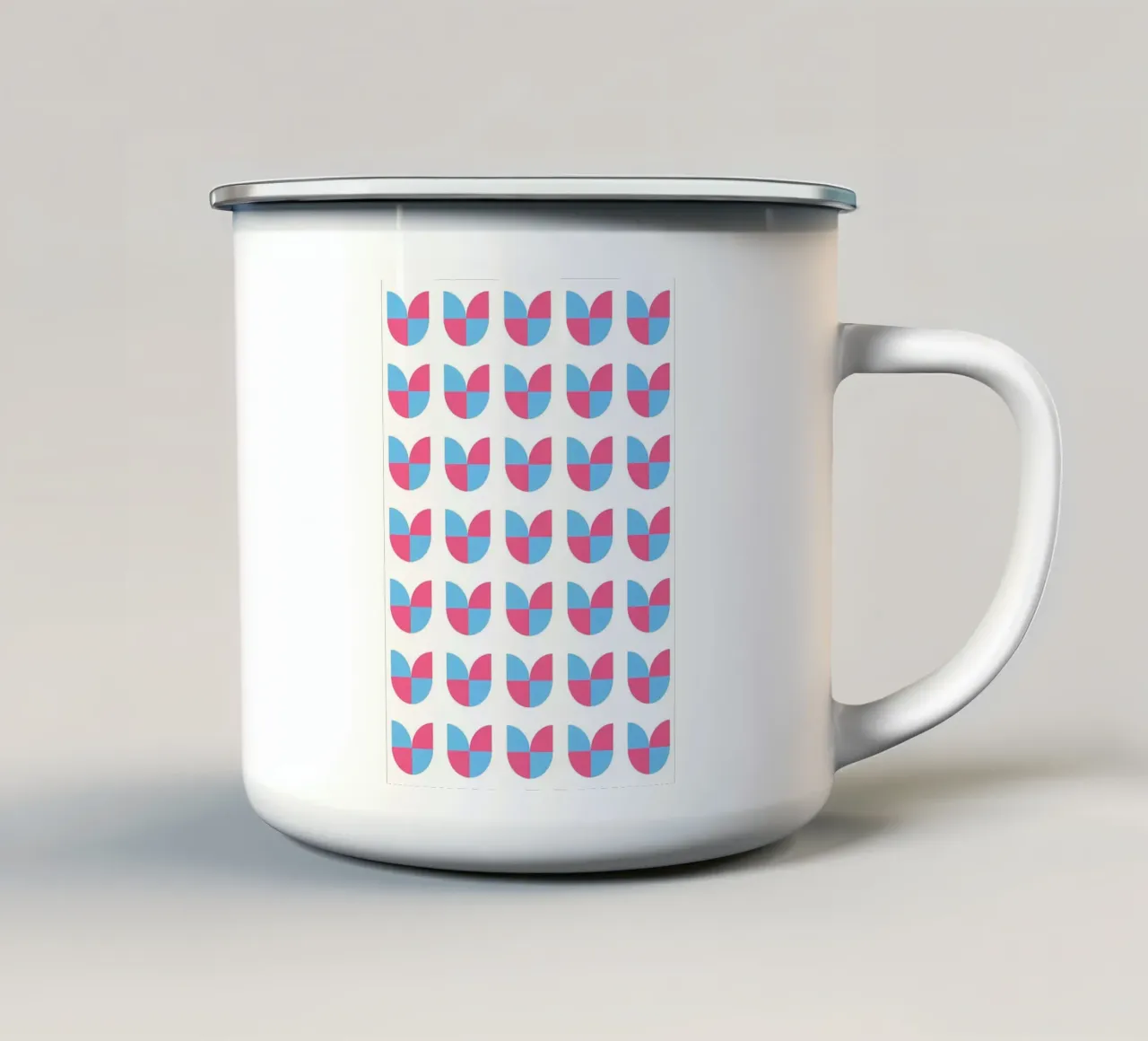 Fiori di tulipano retrò tazza in smalto da diedrich