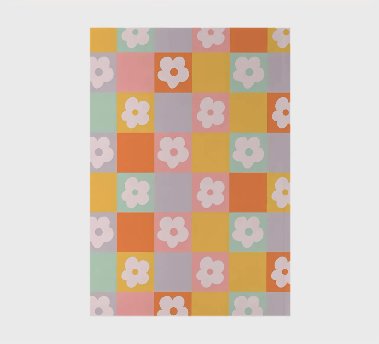 Retro Check Flowers 1 notebook by diedrich