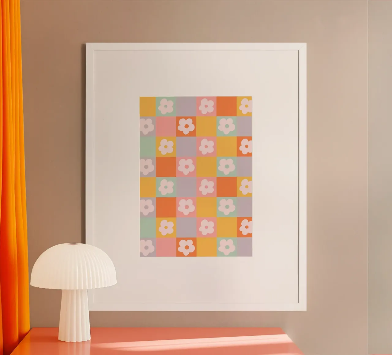 Fiori a quadri retrò 1 carta hahnemühle da diedrich