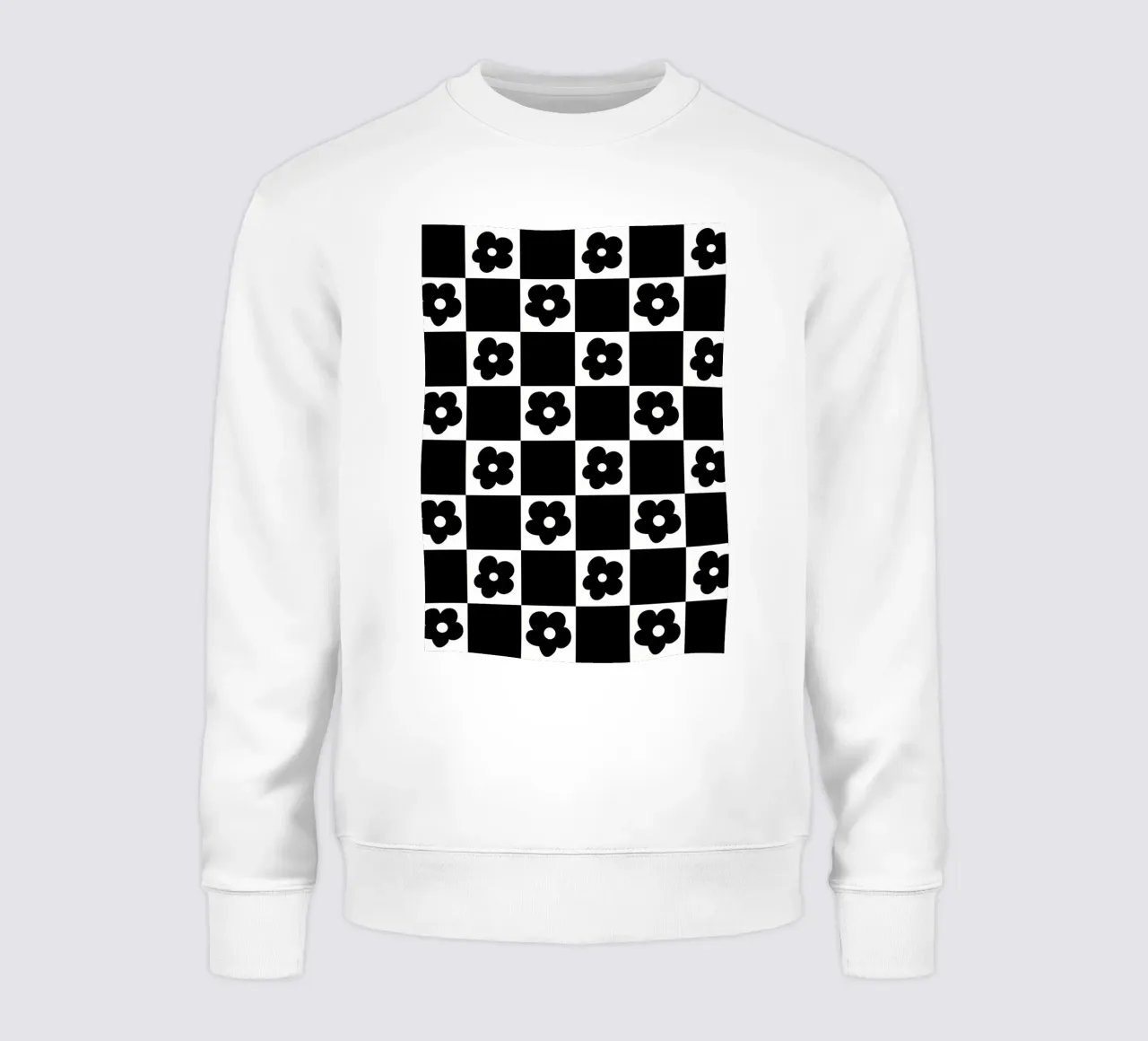 Retro Ruit Bloemen 4 sweatshirt van diedrich