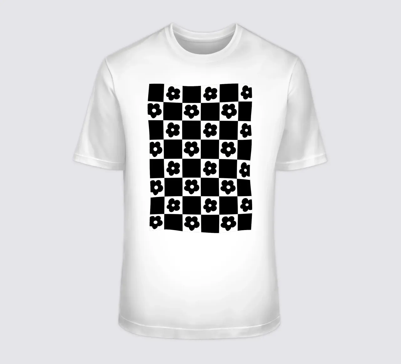 Fiori a quadri retrò 4 t-shirt da diedrich