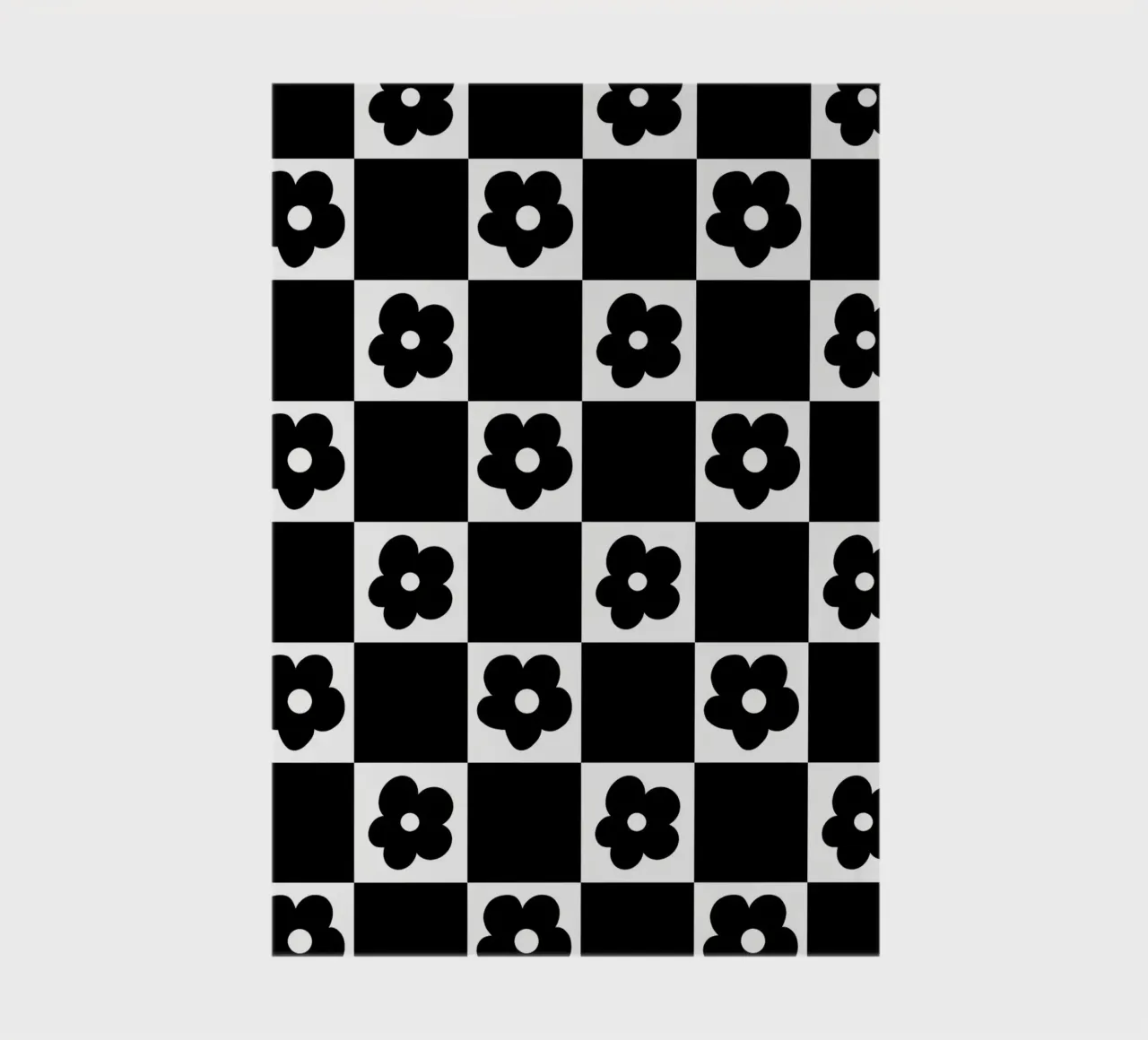 Retro Check Flowers 4 notebook by diedrich