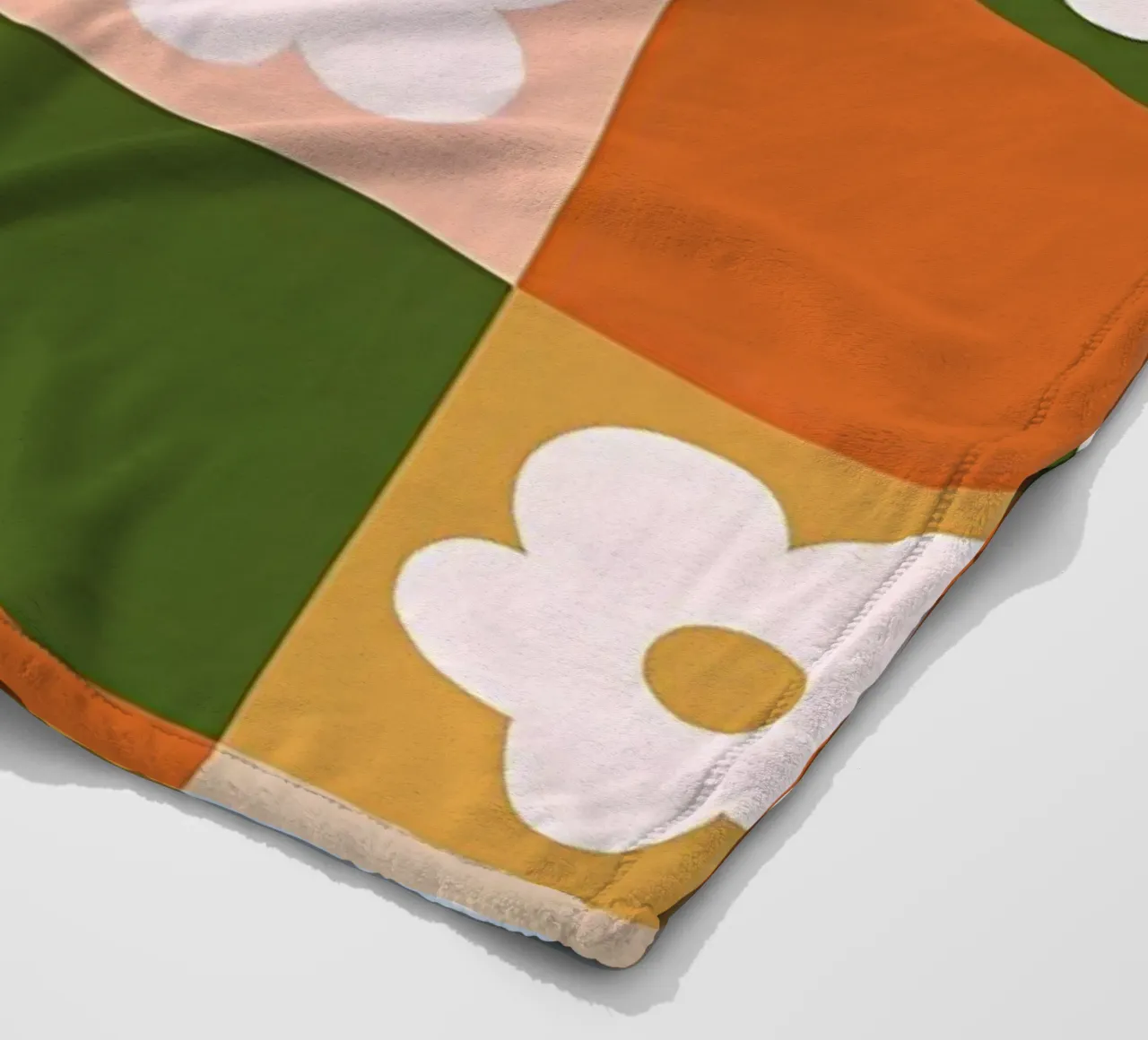 Fiori a quadri retrò 3 coperta in pile da diedrich