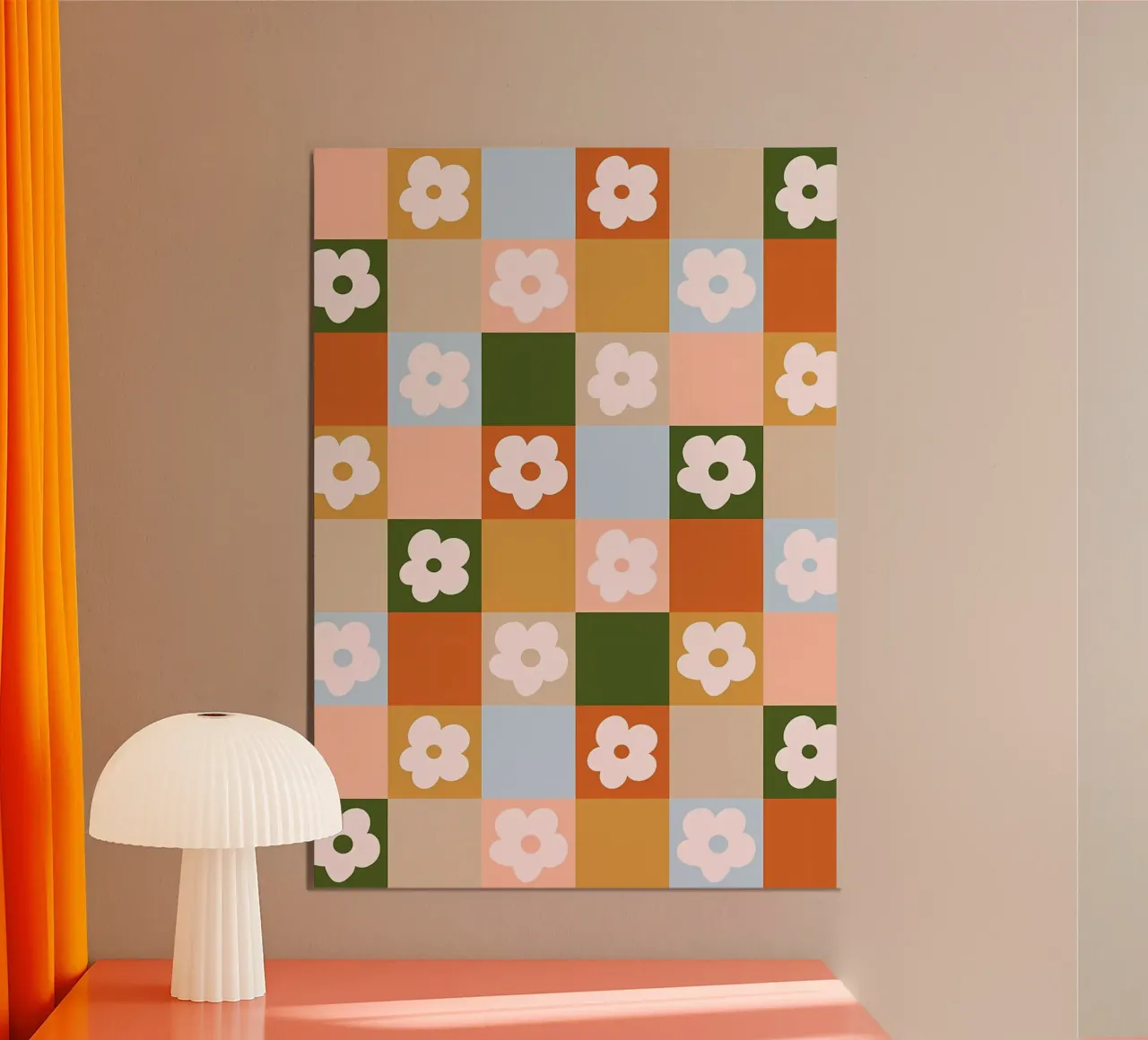 Fiori a quadri retrò 3 carta hahnemühle da diedrich