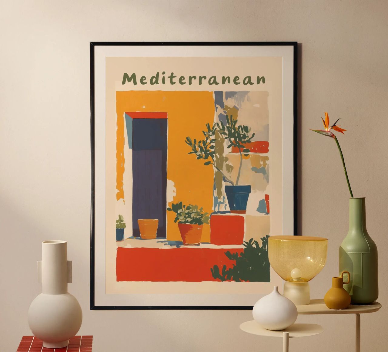 Mediterranean oasis of well-being poster by Carinaprint