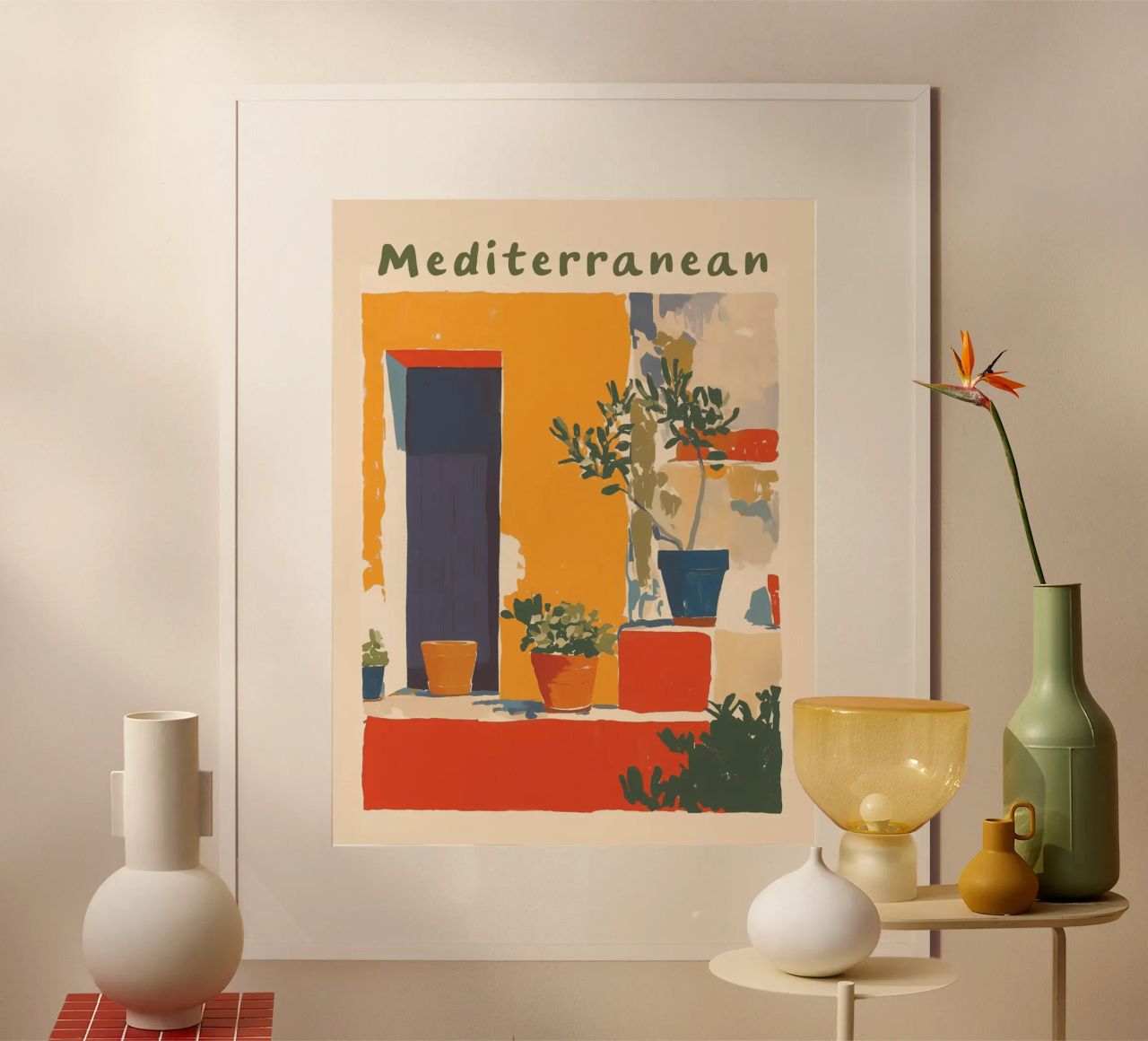 Mediterranean oasis of well-being poster by Carinaprint