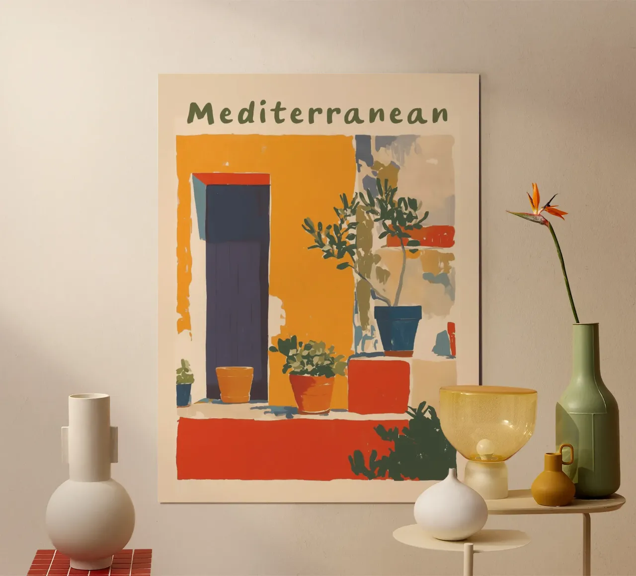 Mediterranean oasis of well-being poster by Carinaprint