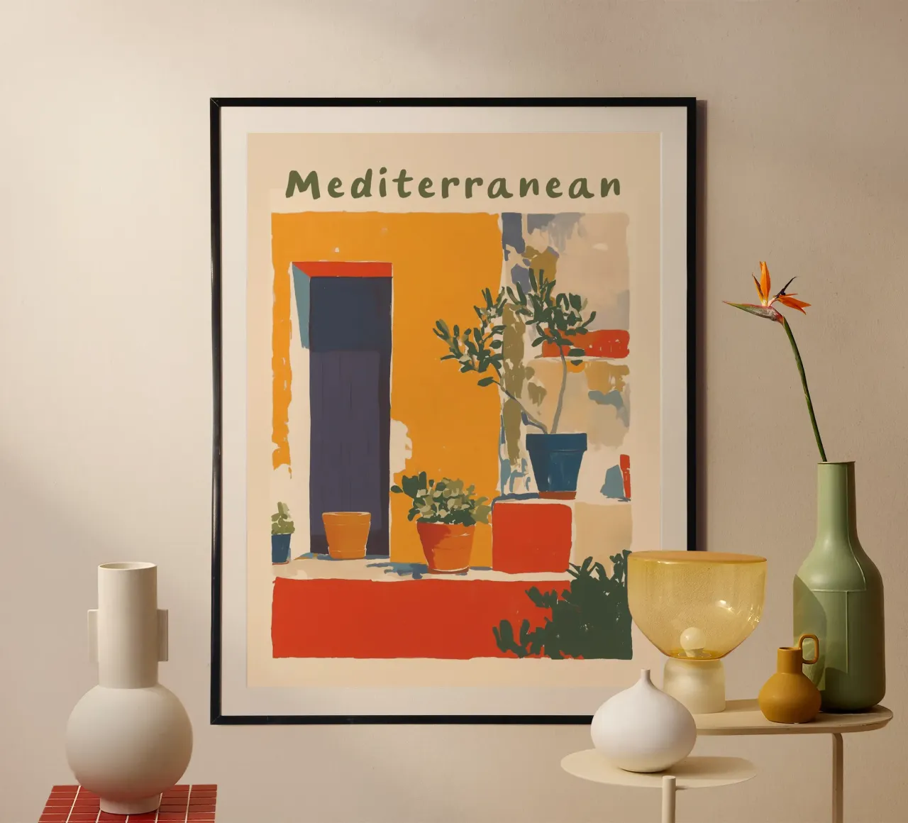 Mediterranean oasis of well-being poster by Carinaprint
