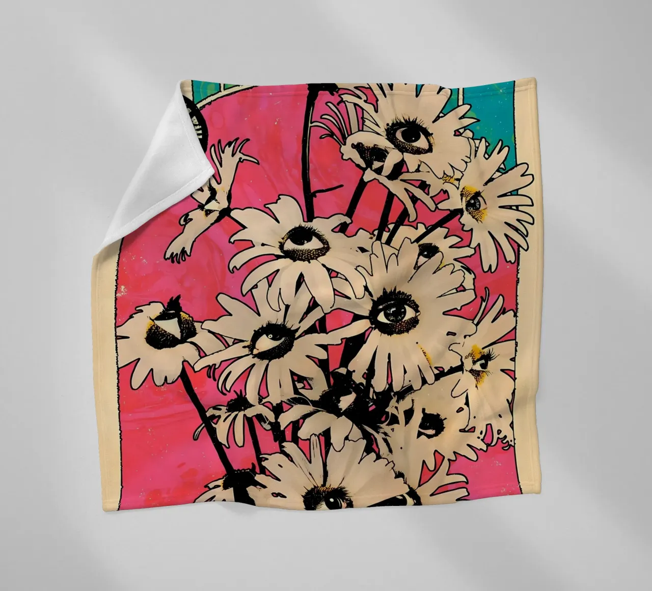 Fiori con occhi retrò coperta in pile da diedrich