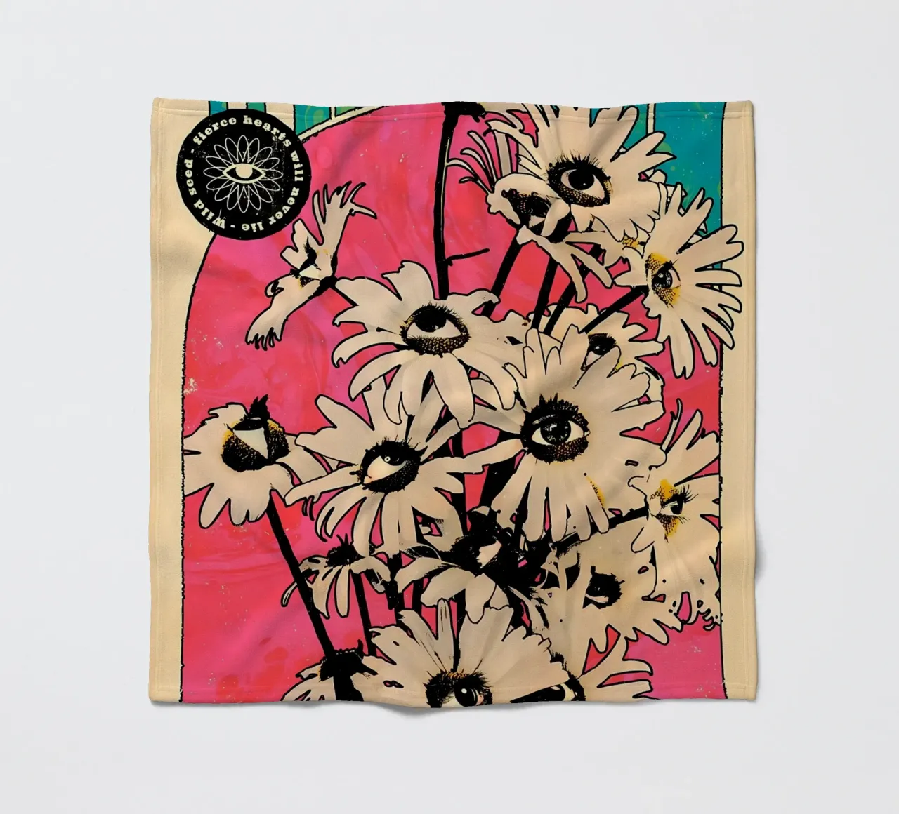 Fiori con occhi retrò coperta in pile da diedrich