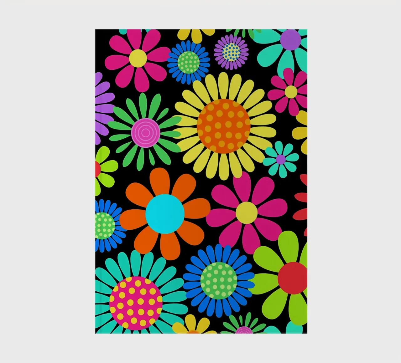 Retro Daisy Flower Power notebook by diedrich