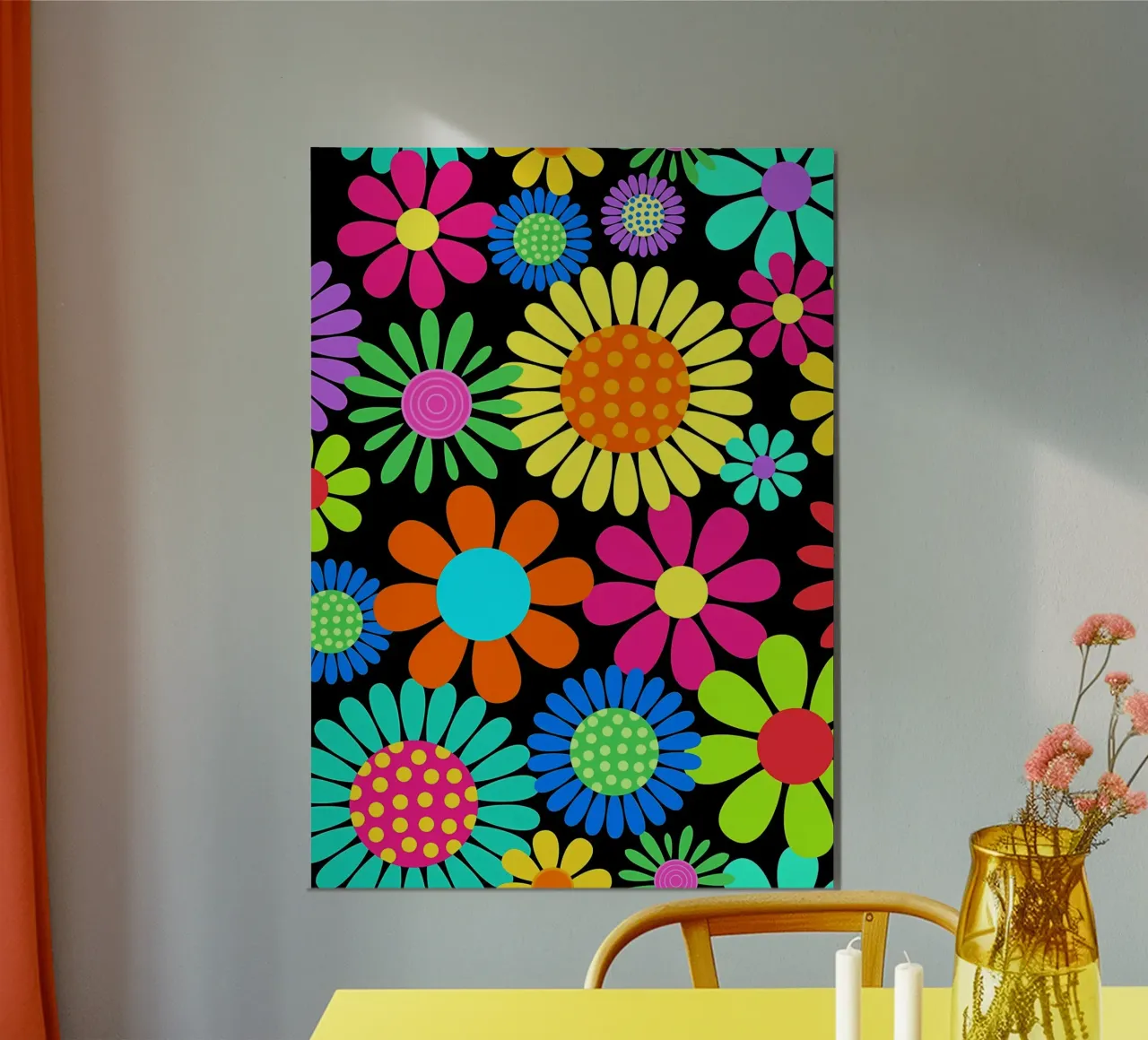 Retro Gänseblümchen Flower Power Hahnemühle von diedrich
