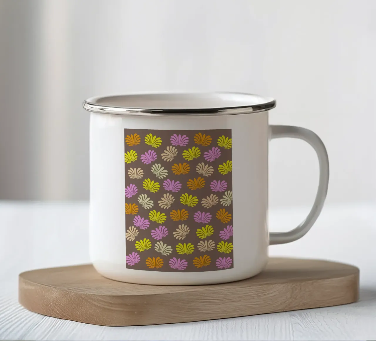Fiore di loto retrò Glam 1 tazza in smalto da diedrich