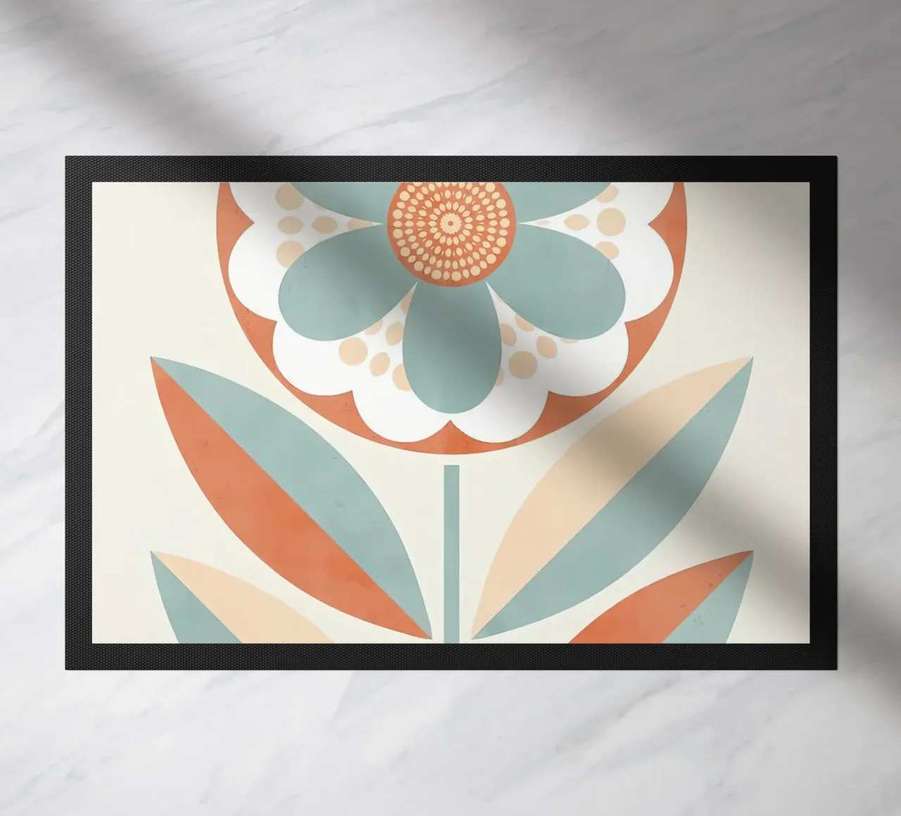 Retro Modern Flower doormat by diedrich