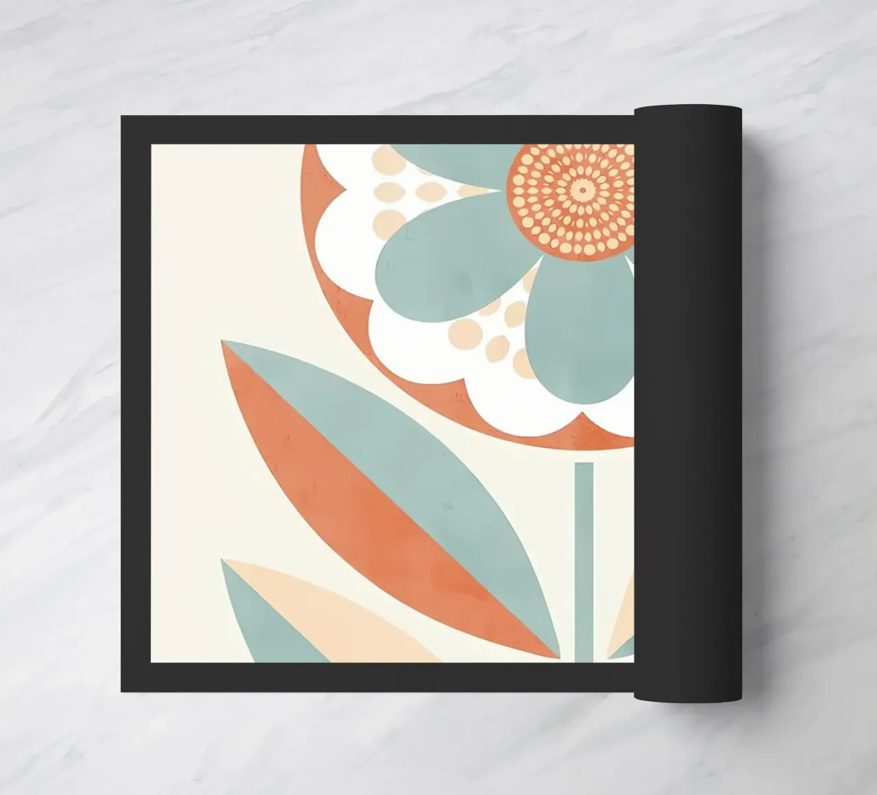 Retro Modern Flower doormat by diedrich