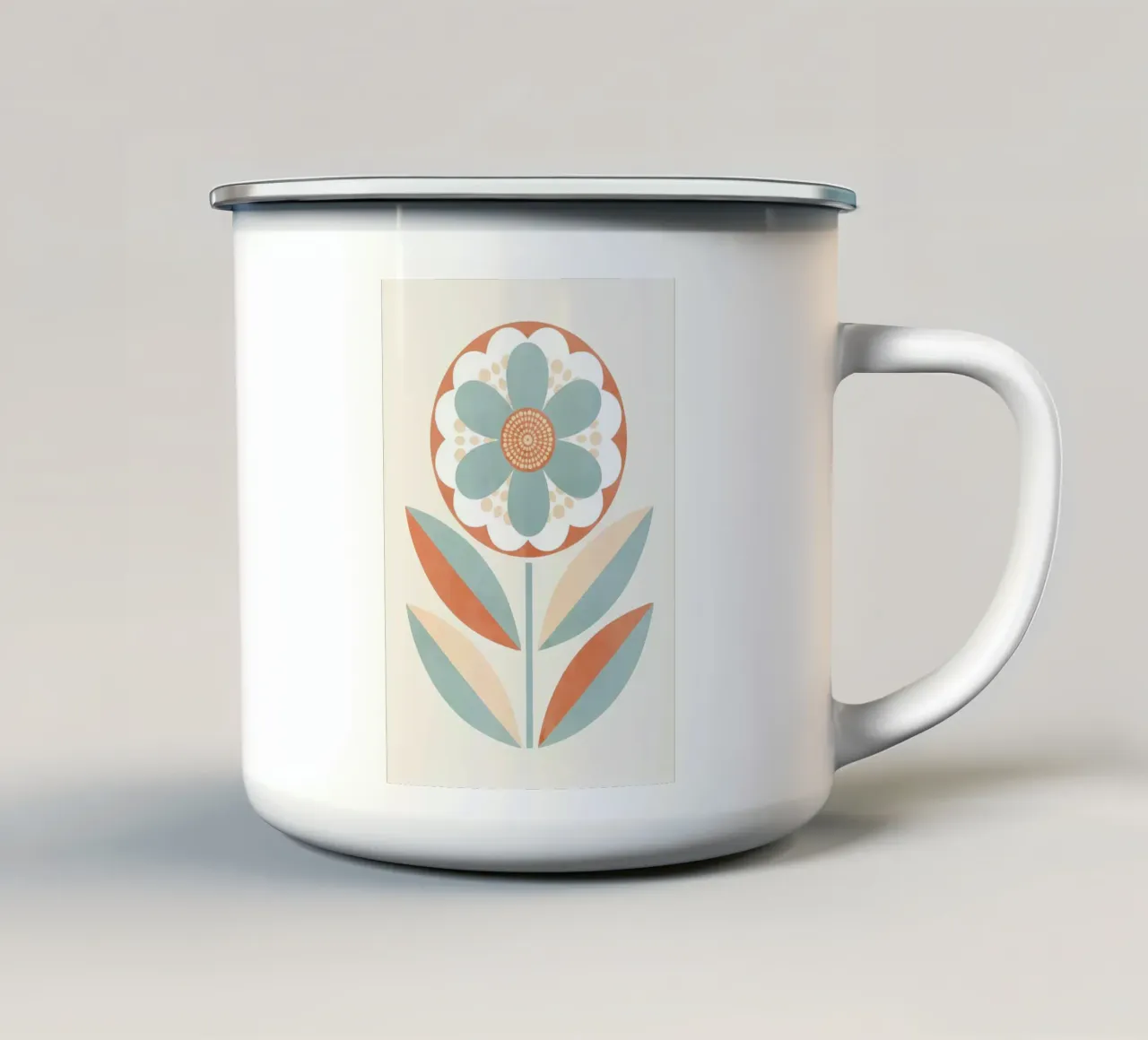 Fiore moderno e retrò tazza in smalto da diedrich
