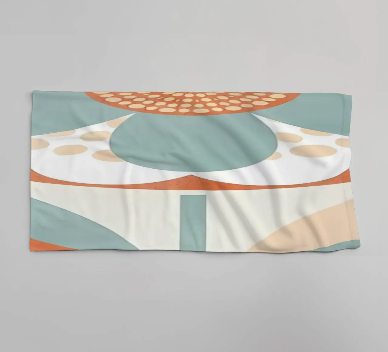 Retro Moderne Bloem badhanddoek van diedrich