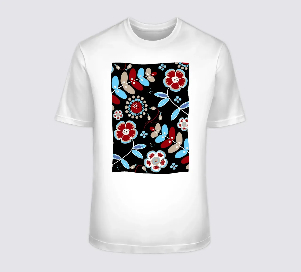 Fiori bohémien retrò t-shirt da diedrich