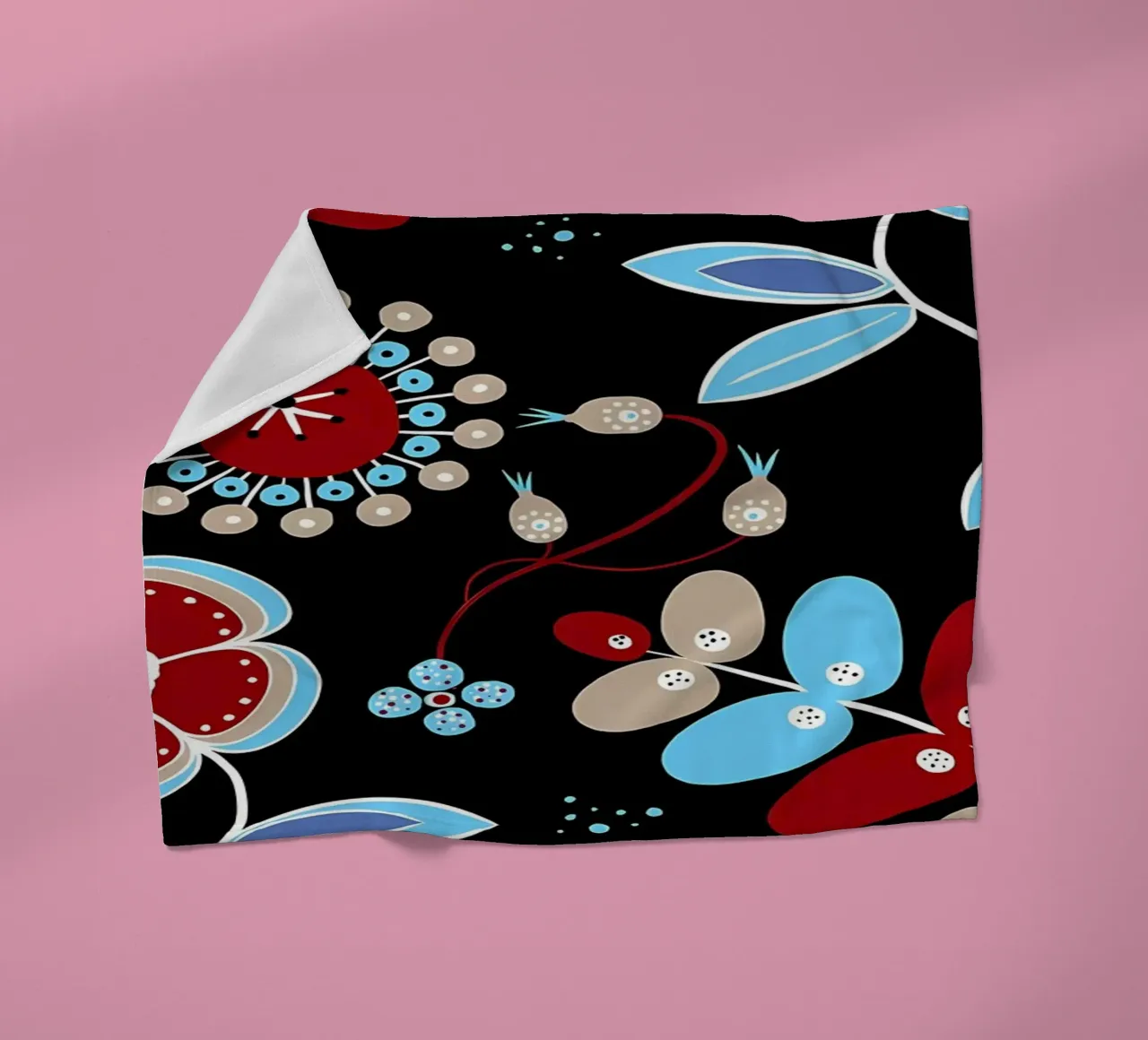 Fiori bohémien retrò coperta in pile da diedrich