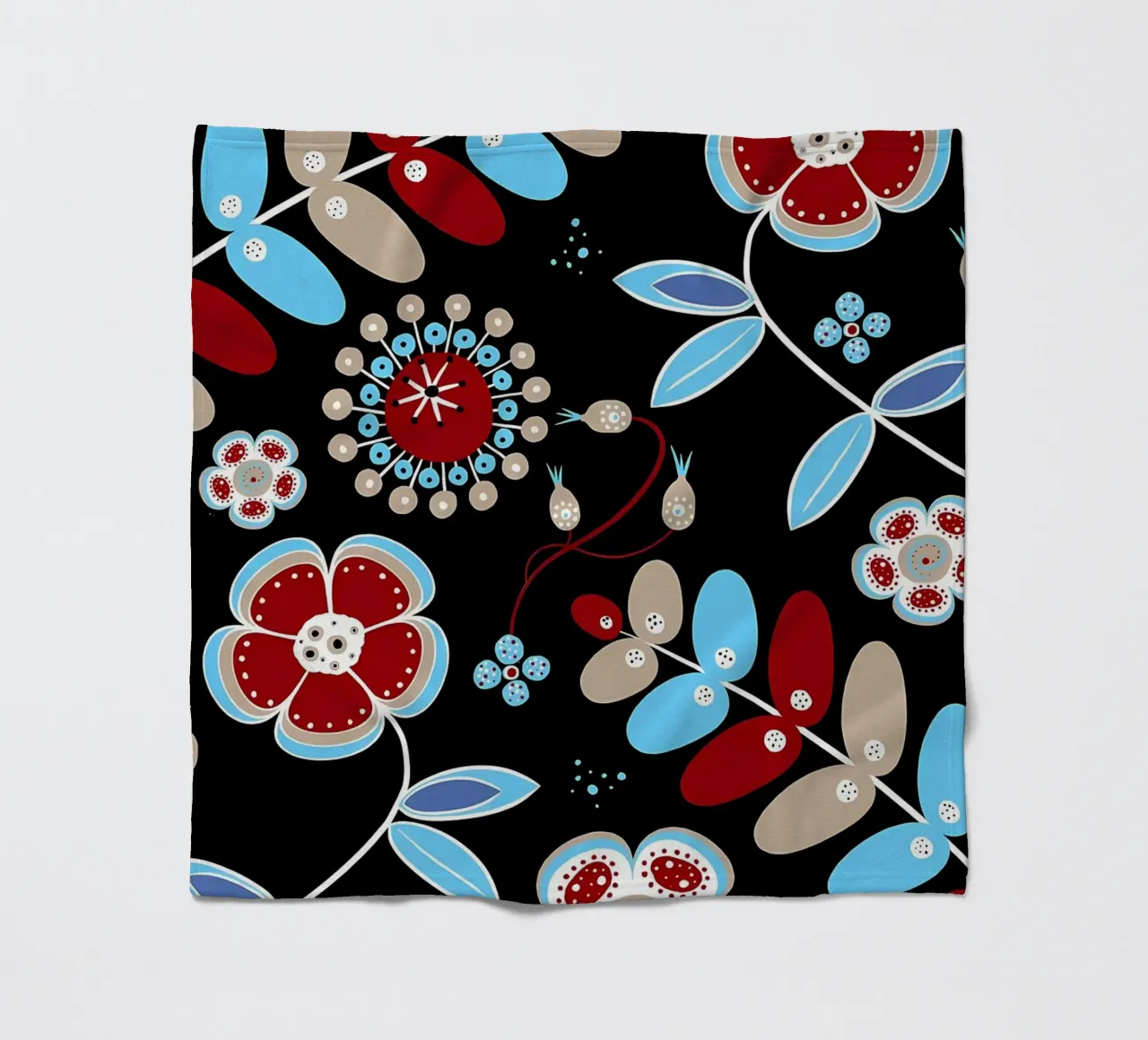 Fiori bohémien retrò coperta in pile da diedrich