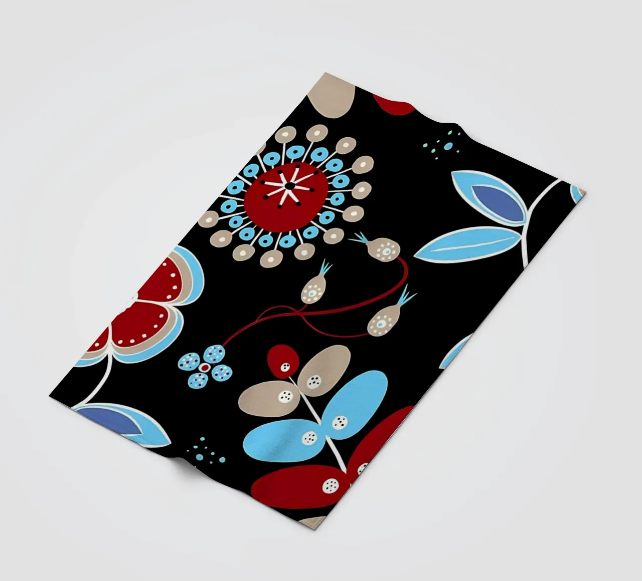 Fiori bohémien retrò coperta in pile da diedrich