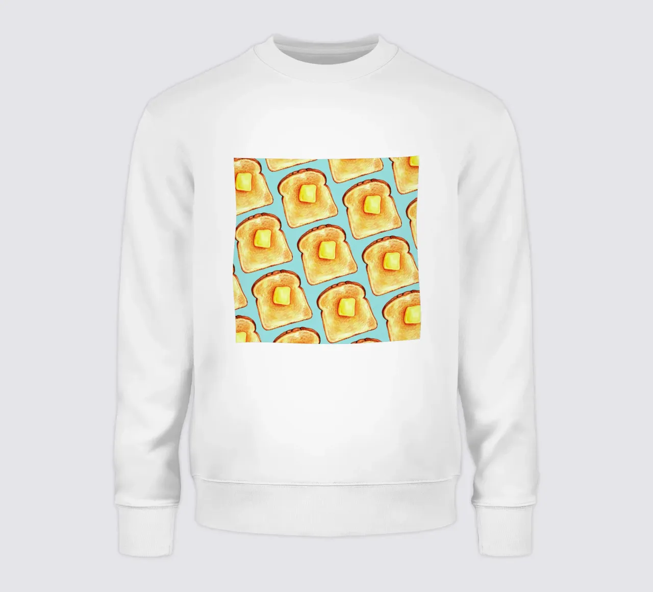 Breakfast Pattern Blue Toast felpa da Kelly Gilleran