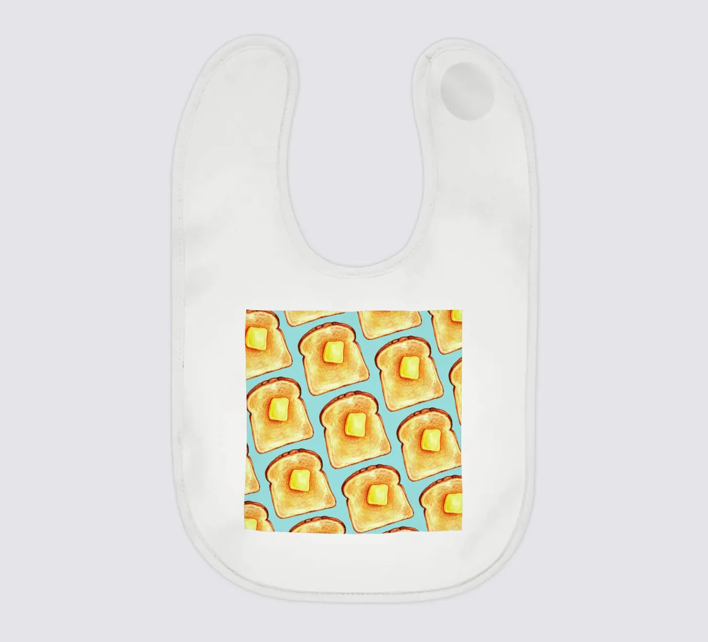 Breakfast Pattern Blue Toast bavaglino da Kelly Gilleran