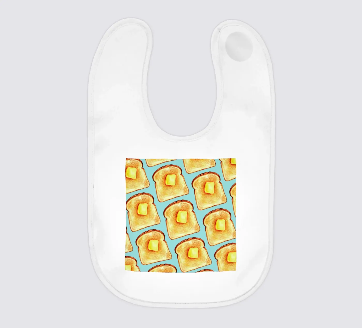 Breakfast Pattern Blue Toast bavaglino da Kelly Gilleran