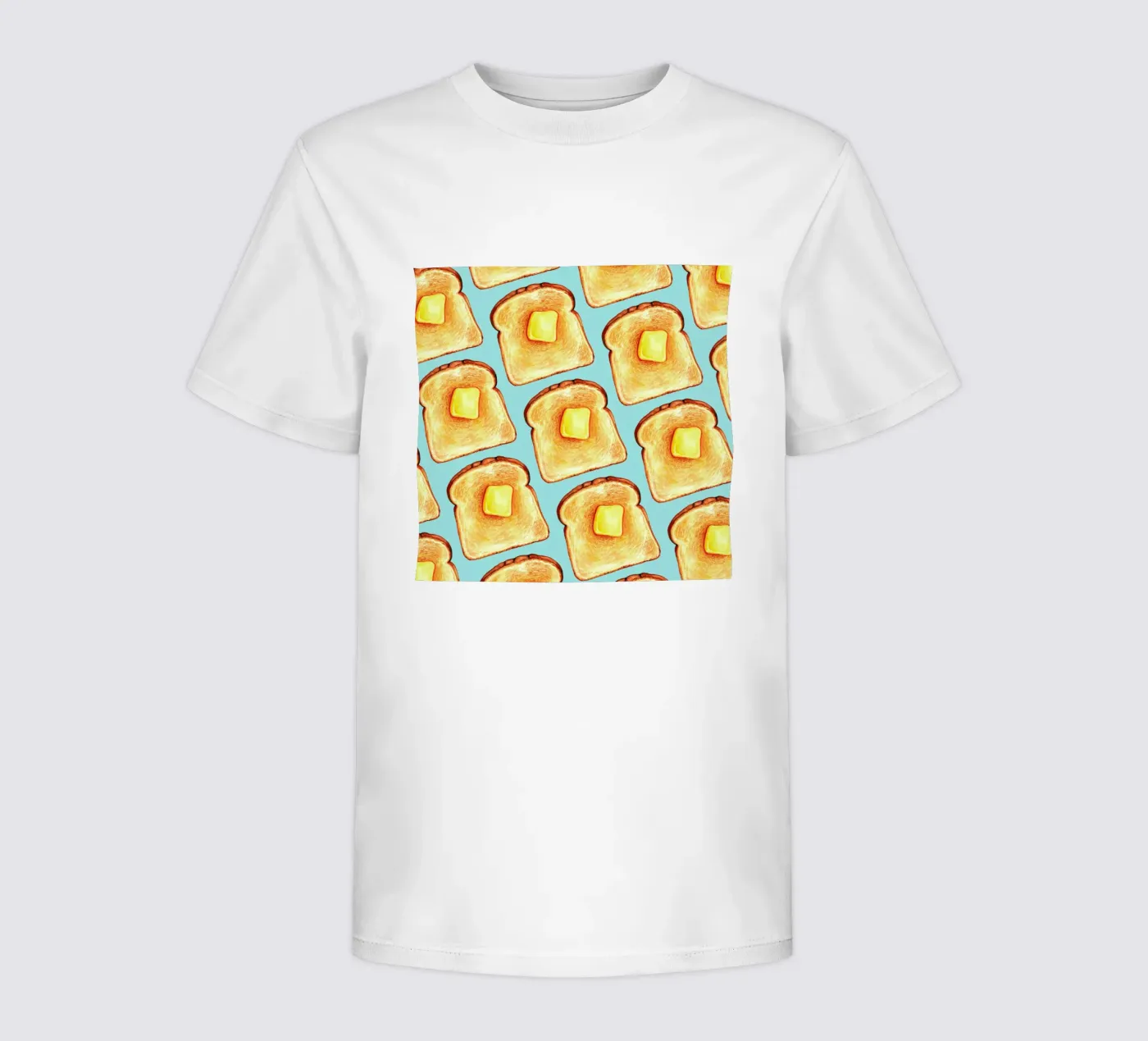 Breakfast Pattern Blue Toast t-shirt bambini da Kelly Gilleran