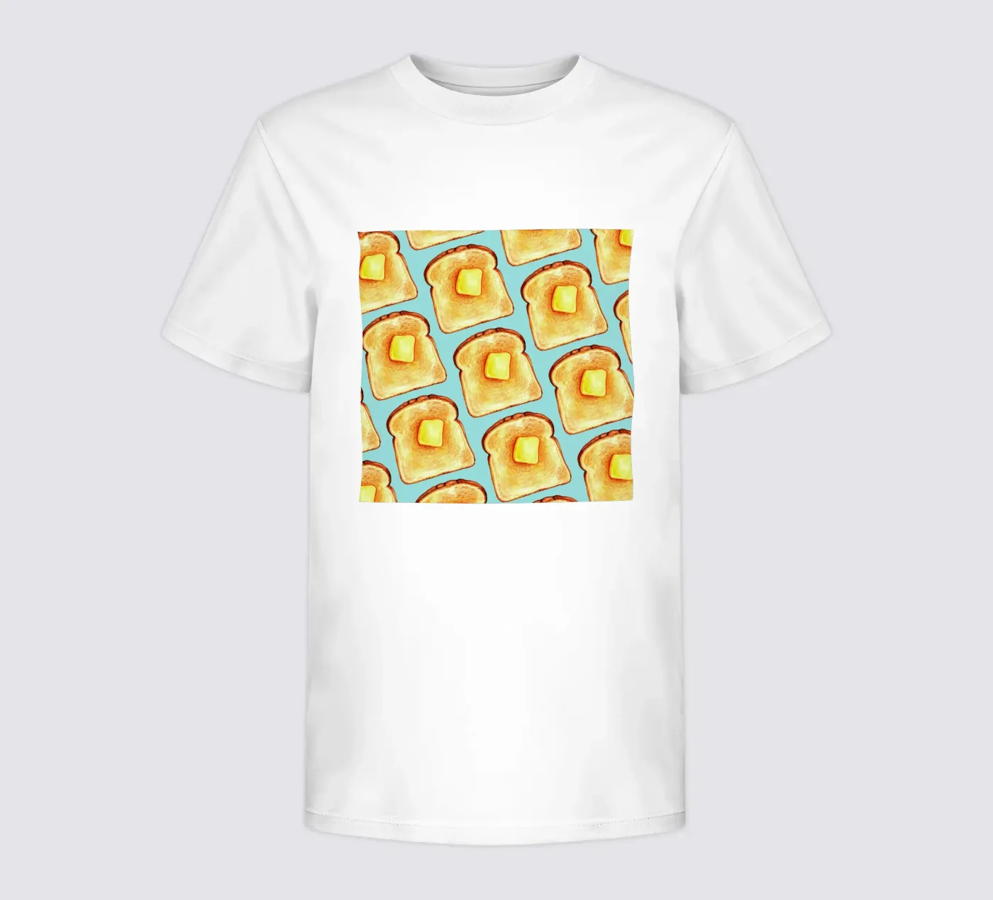 Breakfast Pattern Blue Toast t-shirt bambini da Kelly Gilleran