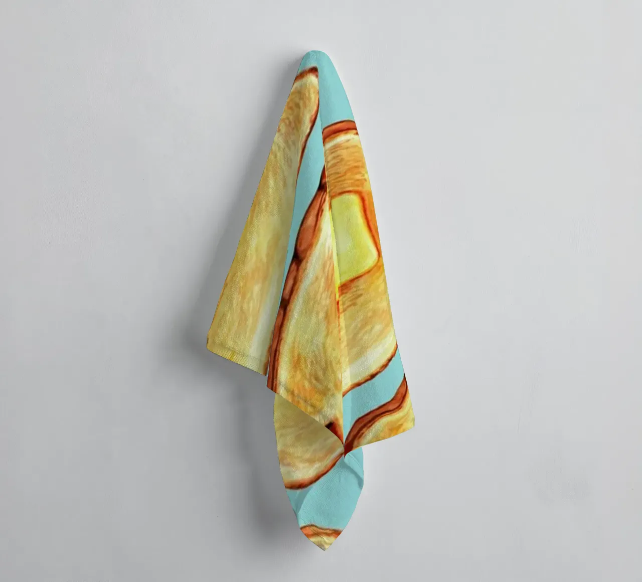 Breakfast Pattern Blue Toast asciugamano da bagno da Kelly Gilleran