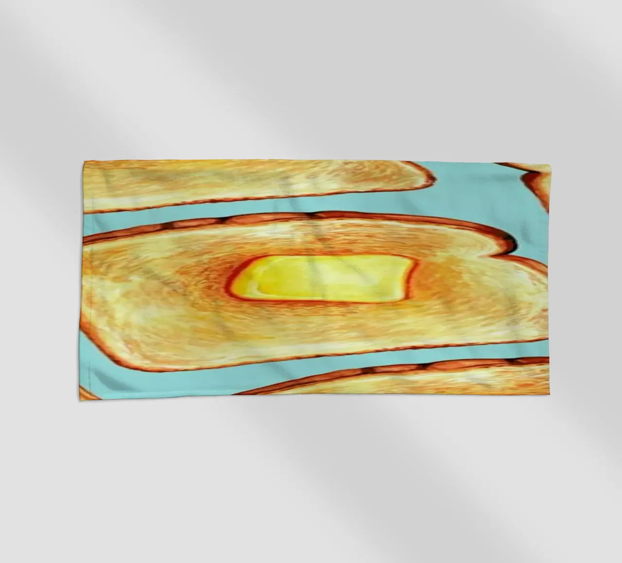 Breakfast Pattern Blue Toast telo mare da Kelly Gilleran